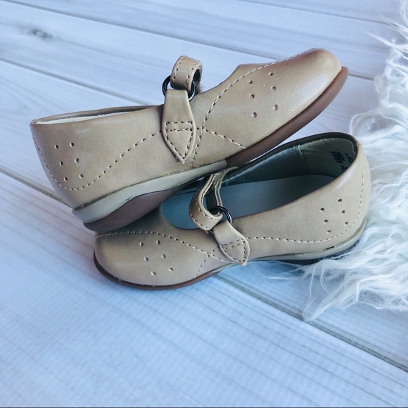 SmartFit Tan Mary Jane Baby Shoes - 2 - Picture 4 of 8